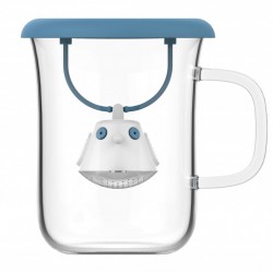 BIRDIE - Tasse et couvercle-infuseur à thé  (bleu)