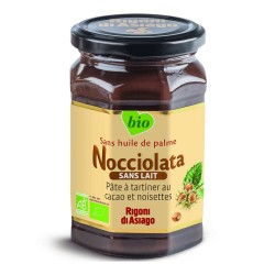 Pâte à tartiner bio cacao noisettes sans lait Nocciolata RIGONI DI ASIAGO le pot de 350 g