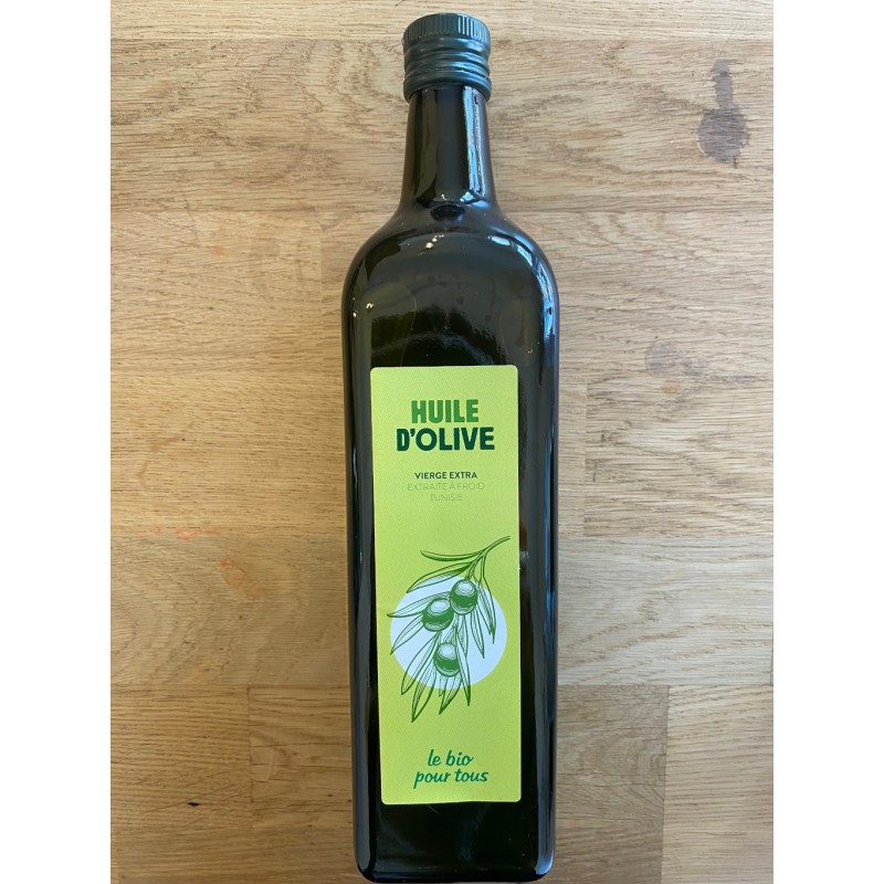 Huile D'Olive Vierge Extra 1L origine Tunisie- Le Bio Pour Tous - Coop La  Meute