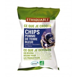 Chips Pomme de Terre Bleue Bio. Ethiquable