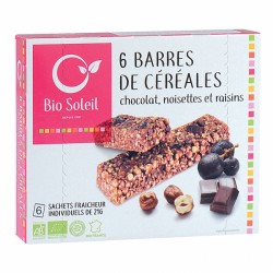 Barres de céréales noisettes et raisins 125g Bio SOleil