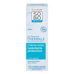 Crème riche hydratante protectrice - haute tolérance - Eau thermale de Rochefort SO BIO ETIC