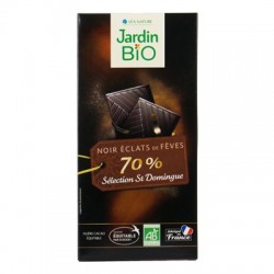 Chocolat tablette noir aux éclats de fèves bio 100g